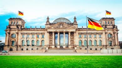 Berliner Bundestag Mit Reichstag